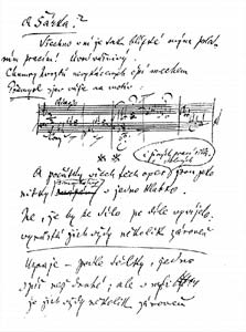 Part of the manuscript for Sarka